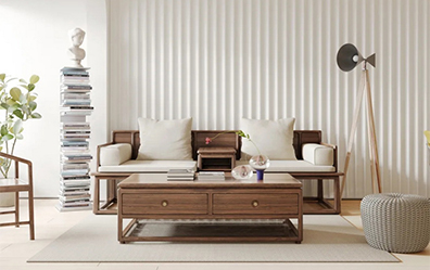 127㎡胡桃奶油家：暖意里的木色温柔